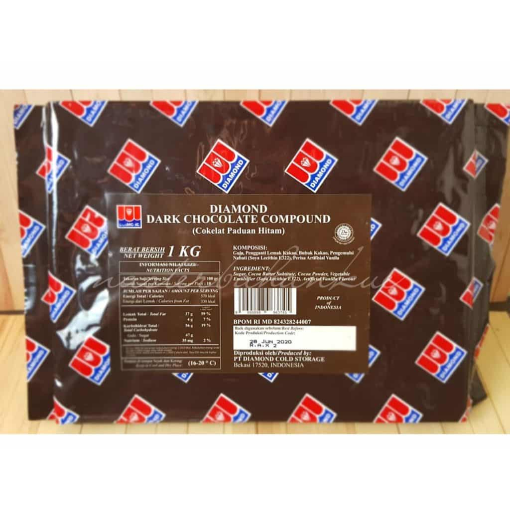 

DIAMOND Dark Chocolate Compound Coklat Batang Kemasan 2 x 5 KG