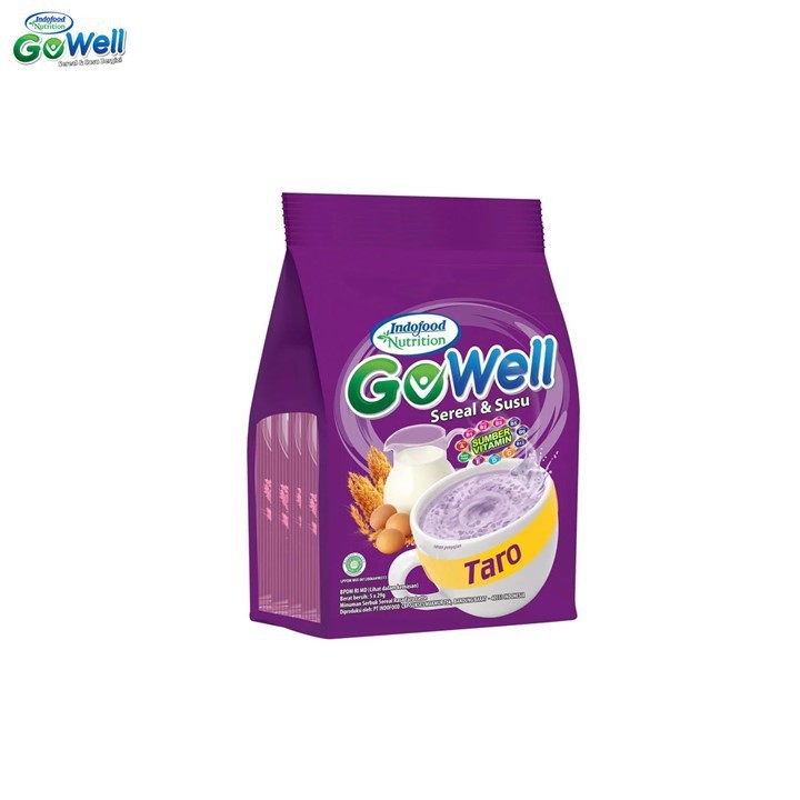 

Gowell sereal&susu rasa taro 145 gram (5 sachet @29 gram)