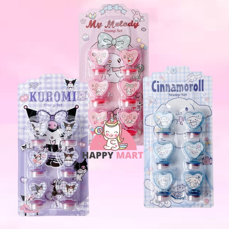 

Best Pr0duk Stamp set / Cap motif sanrio isi 6 pcs + akrilik chain New Product