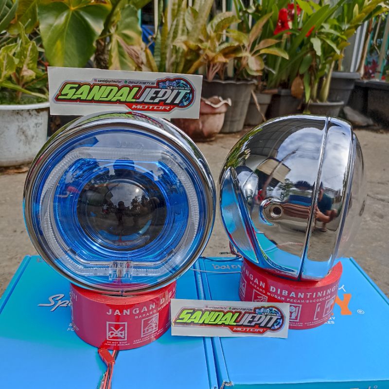 LAMPU DEPAN BILLED BILED SET BATOK CB 125 CHROM BATOK LAMLU CB125 CHROM SET BILLED IMPORT DAY BILLET