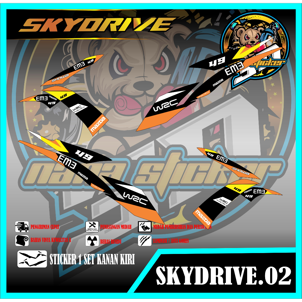 Striping SUZUKI SKYDRIVE  - Stiker SUZUKI SKYDRIVE  List Variasi Motor STICKER SUZUKI SKYDRIVE MOTIF