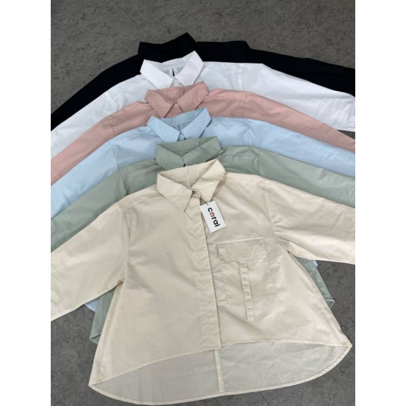 Kemeja Wanita - Kemeja Wanita Polos - Kemeja Wanita Crop
