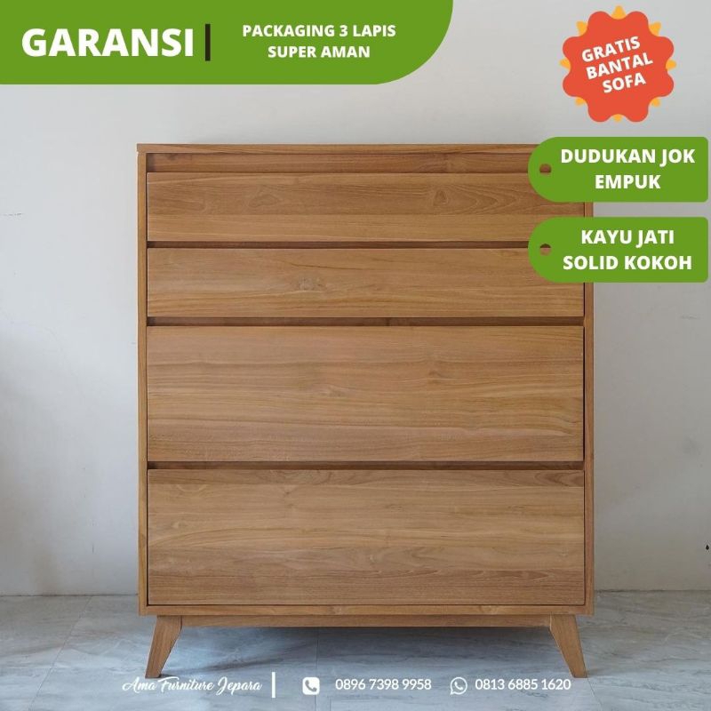 LEMARI LACI KAYU JATI SOLID, NAKAS LACI KAYU JATI, DRAWER TEAK WOOD