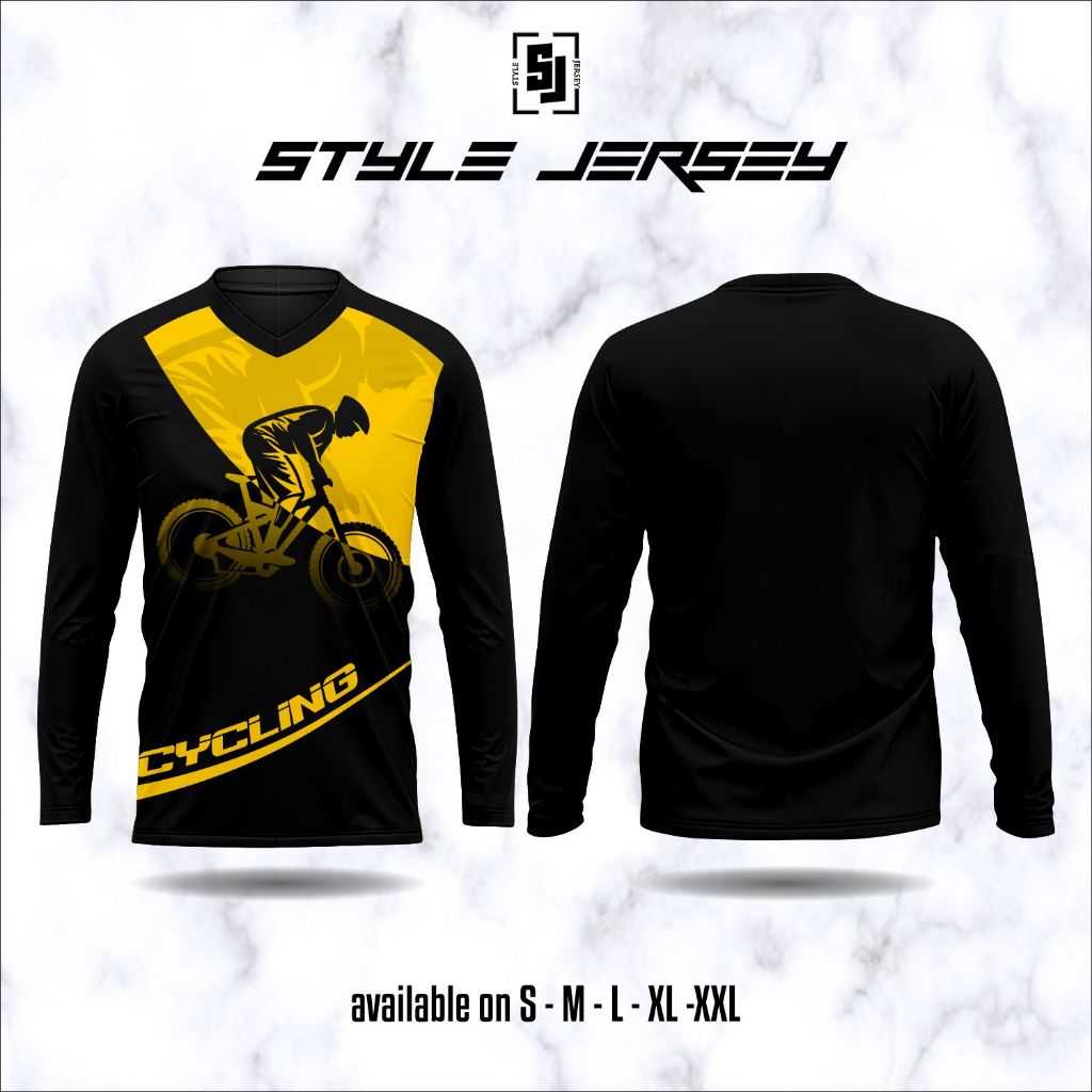 Baju Jersey Sepeda Gunung 28 Kaos Gowes Dryfit Lengan Panjang Pakaian Olahraga Kekinian