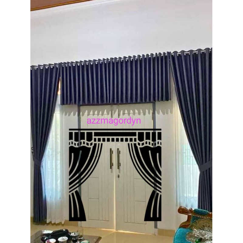 Gorden poni 1 set Gorden atas pintu