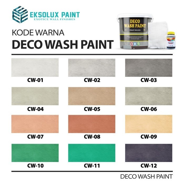 Paket 20m2 Cat Tembok Cement Wash Paint - Cat Motif Semen Ekspos