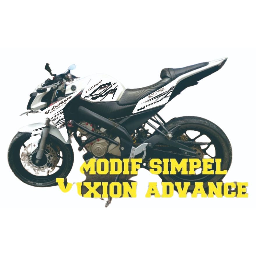 V-IXION 150 NVA PUTIH  VARIASI MOTOR VIXION ADVANCE 150 EXCTER PUTIH/ Stiker Striping MOTOR YAMAHA  