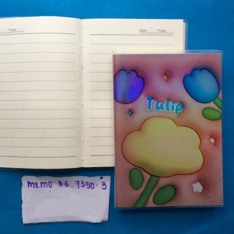 

NOTE A6 7530-3 MOTIF BUNGA TULIP 3D CUTE