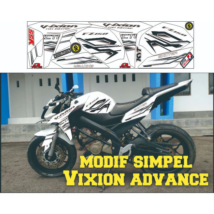 STIKER STRIPINGNEW VIXION ADVANCE  VARIASI STRIPING MOTOR VIXION NVA ADVANCE 150 VARIASI VIXION ADVA