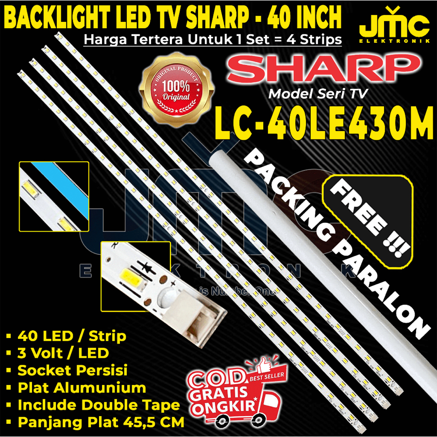 BACKLIGHT TV LED SHARP 40 INCH LC-40LE430M LC40LE430M LC40LE430 40LE430M 40LE430 LAMPU LED BL 40IN