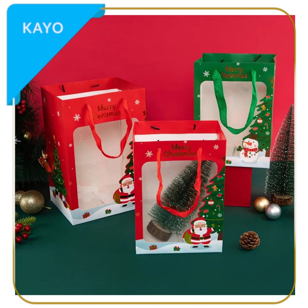 

KANTONG MIKA CHRISTMAS PAPER BAG MERAH NATAL PAPER BAG GIFT NATAL