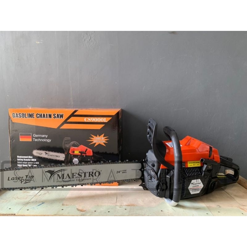 Chainsaw MAESTRO CS9000L / Mesin gergaji Kayu 24inch MAESTRO CS 9000L Laser ORIGINAL