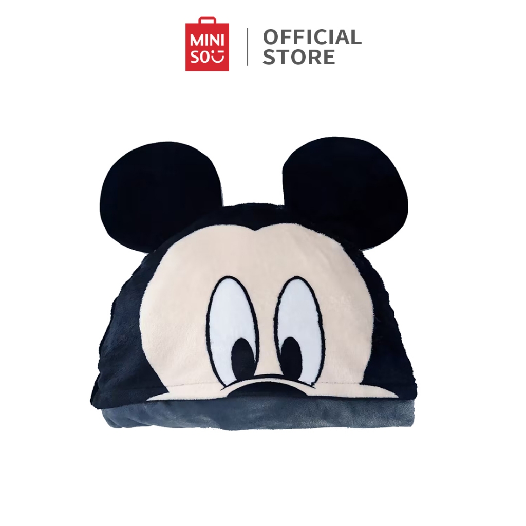 MINISO Selimut Dengan Topi Lotso Blanket with Hat Toy Story Collection Alien James Sullivan Kain Lembut Penyerapan Air Cepat 100*80cm-Mickey