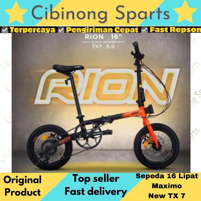 Sepeda Lipat 16 Maximo Piegare TX7 7Speed Cakram New