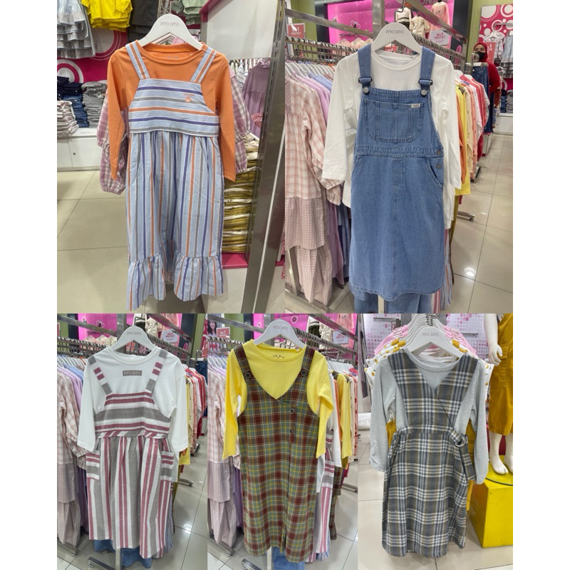 PITO DITO - Set Overall Anak Perempuan (2-14 tahun)