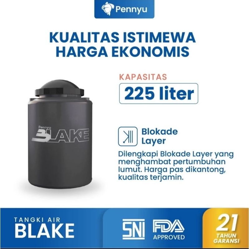 Tangki Air / Toren Air | Tandon Air Penyu Blake 225 Liter | Free Ongkir Jateng, DIY, Jatim.