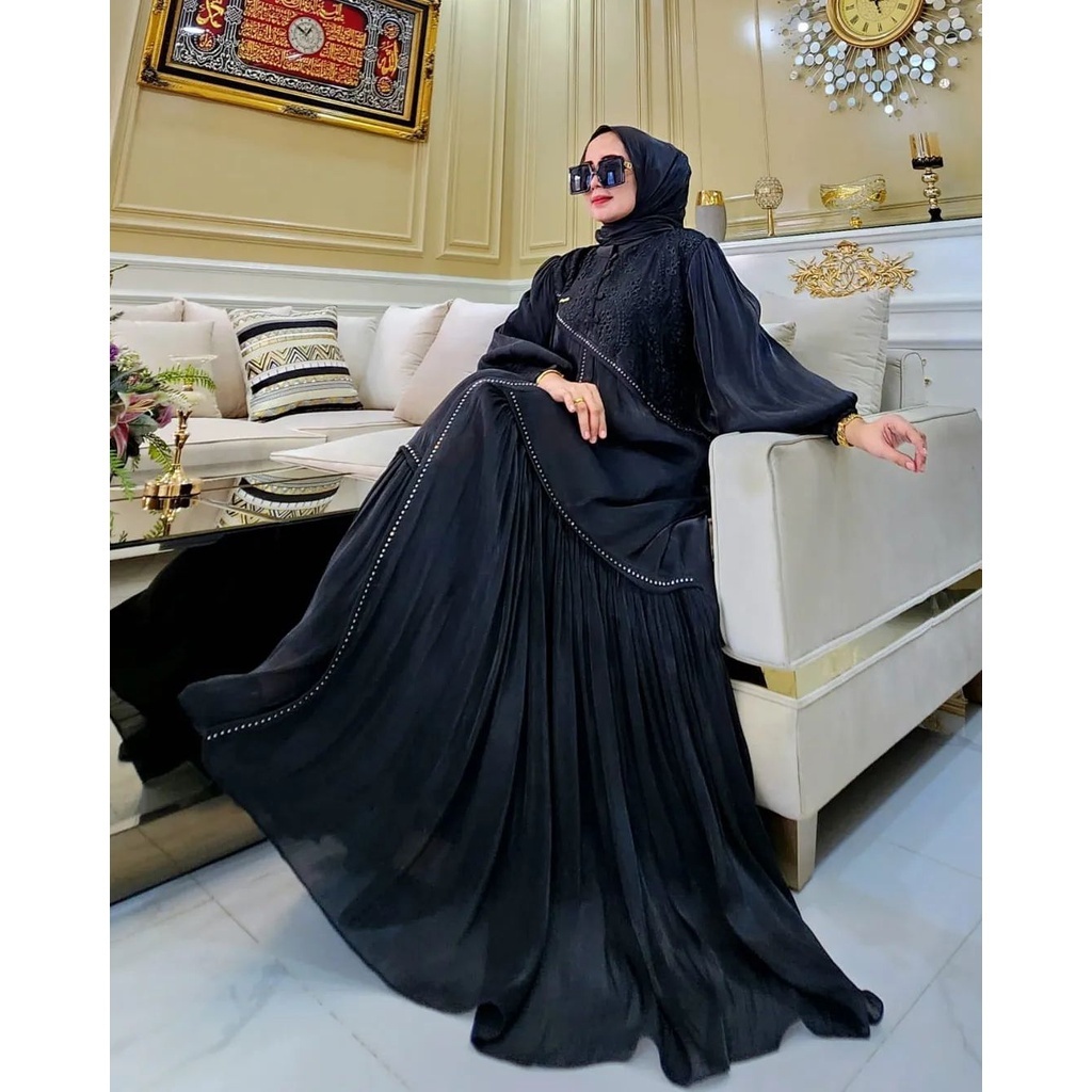 Ishana Gamis Maxy Fashion Wanita Muslim Syari Outfit Kondangan Jumbo Kekinian