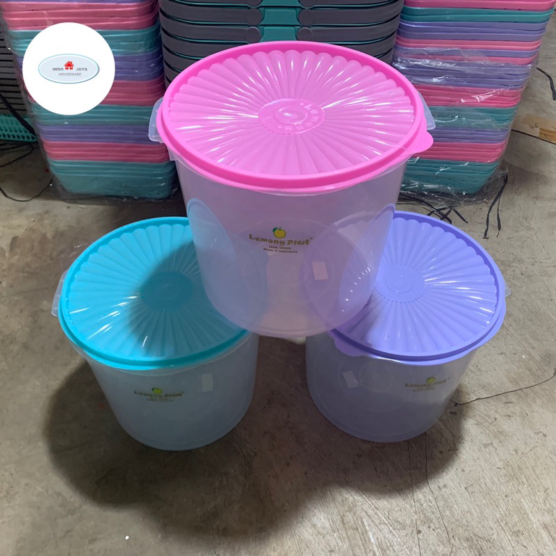 toples 10 liter lemony / toples bulat / toples kerupuk / toples plastik