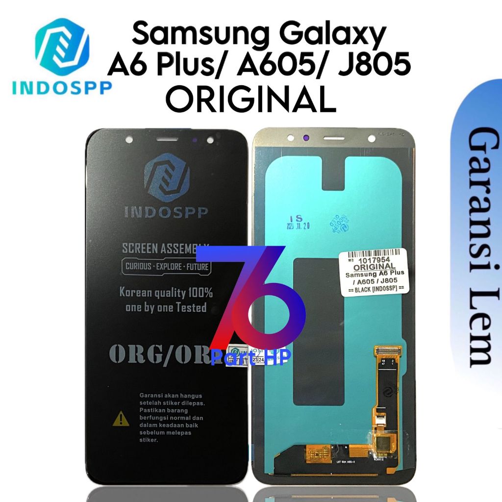 ORIGINAL INDOSPP - LCD Touchscreen Fullset Samsung Galaxy A6+ / A6 Plus / A605 / J805 / SM-A605FN / 