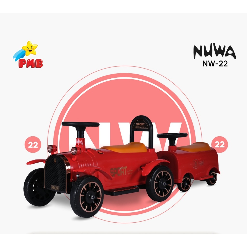 Mobilan Aki PMB NUWA NW-22 Anak Model Kereta Api Classic Sport Dual