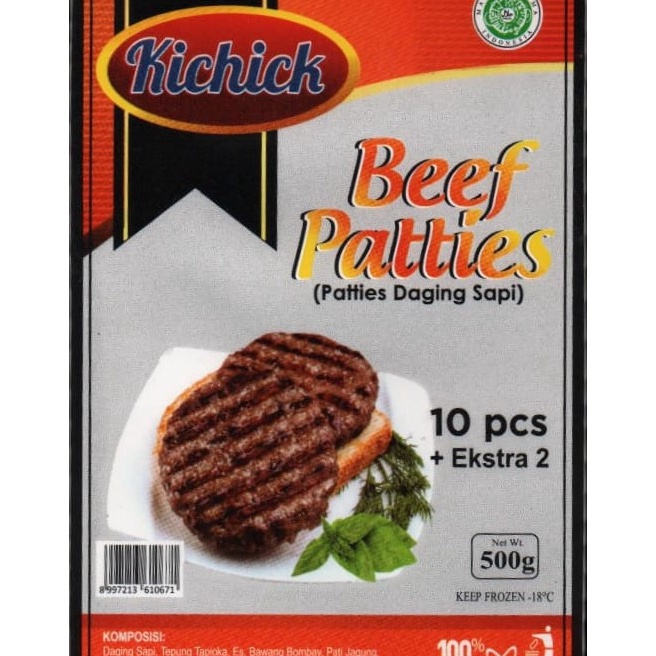 

MODEL XVA160 Beef Patties 500gr