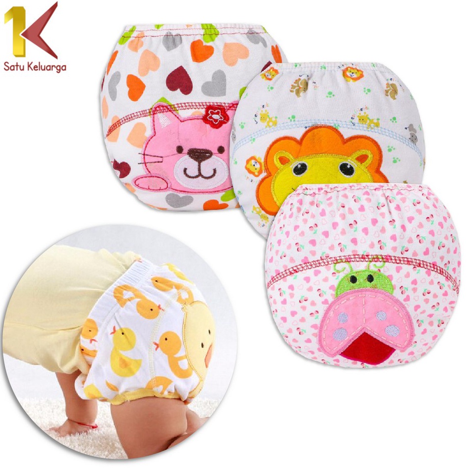 OA41 Satu Keluarga Popok Kain Bayi P79 Bisa Cuci Ulang Celana Training Pants Anak Cloth Diaper Klodi