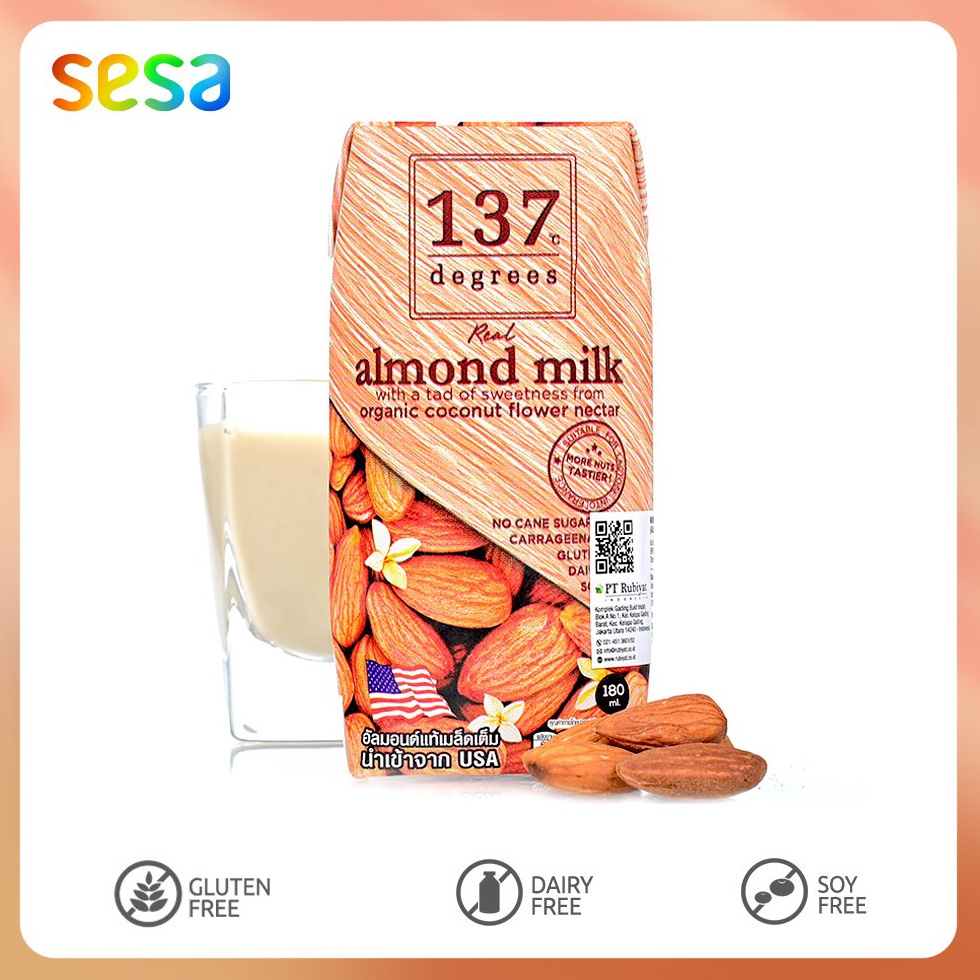 

67 137 Degrees - Almond Milk With Organic Coconut Flower Nectar 180 ml Big Sale