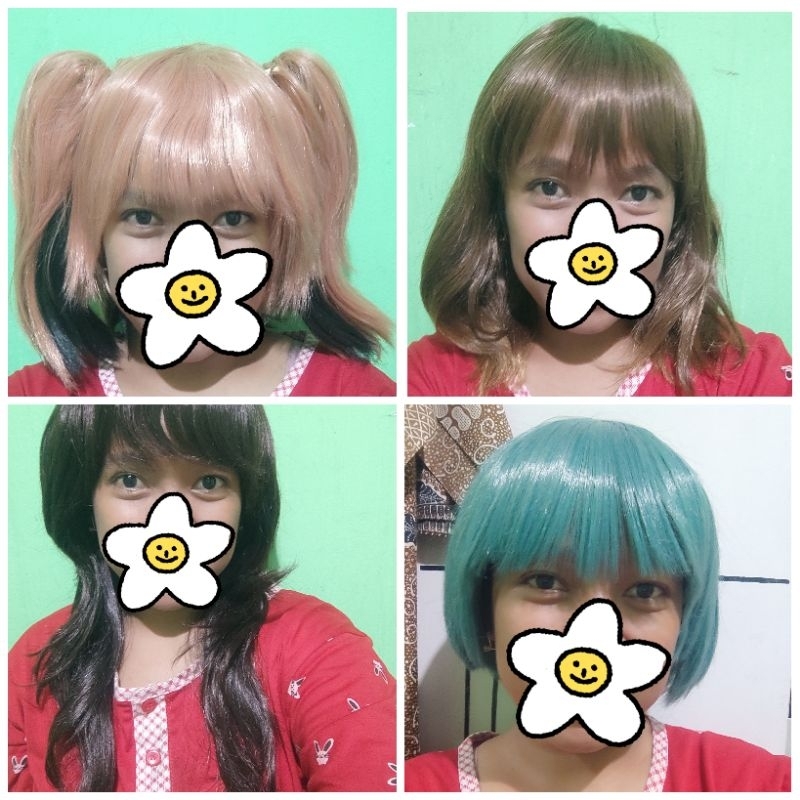 wig daily / wih character / wig twintail 2 tone