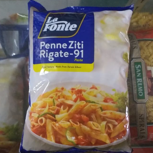 

Kode RPD080 lafonte penne makaroni 500gr pasta penneziti rigate 91