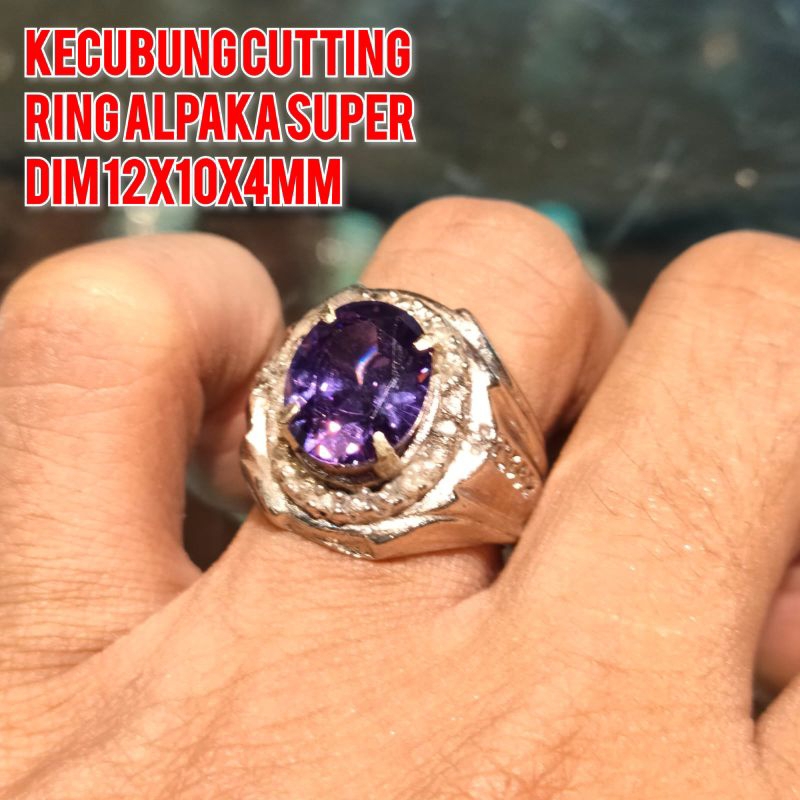 CINCIN BATU KECUBUNG CUTTING AMERICAN 10*12 ALPAKA