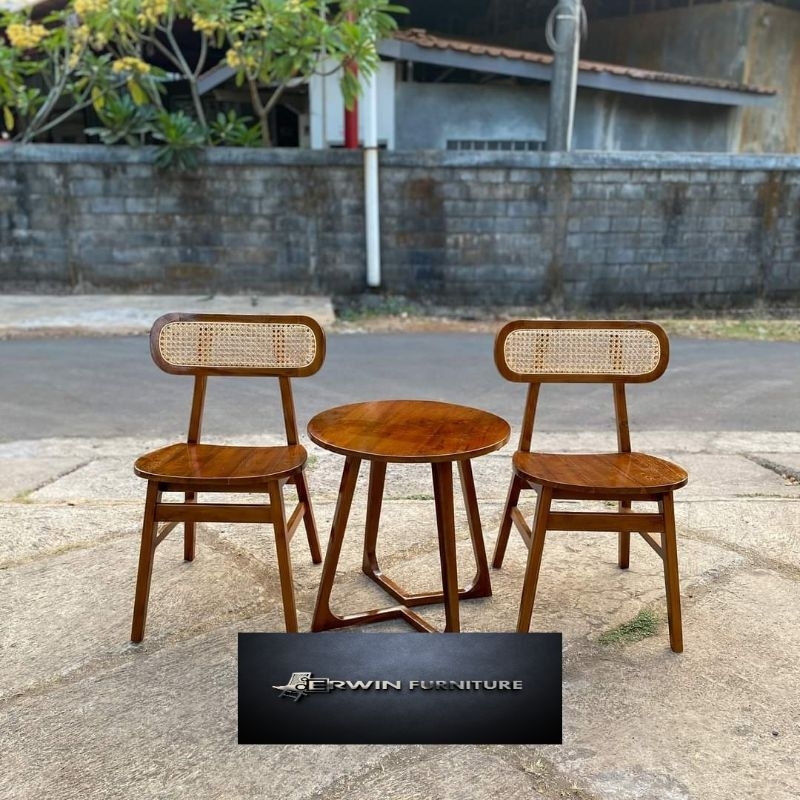 kursi teras cafe ropan rotan - kursi teras rotan - kursi ropan rotan