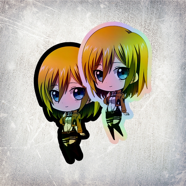 

STICKER HOLOGRAM ANIME CHIBI HISTORIA REISS ATTACK ON TITAN (SHINGEKI NO KYOJIN)