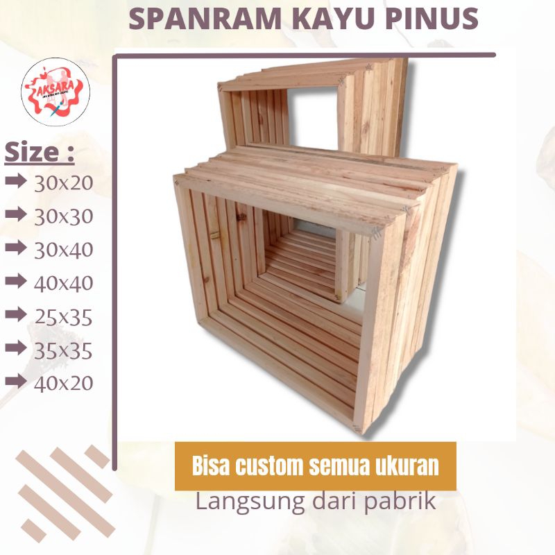 

Spanram kanvas lukis atau frame kayu berbagai ukuran siap pakai