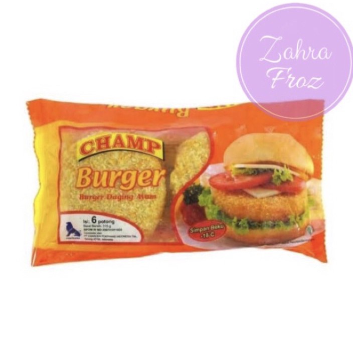 

TIPE XAN007 CHAMP BURGER DAGING AYAM 6 PCS 315 GR