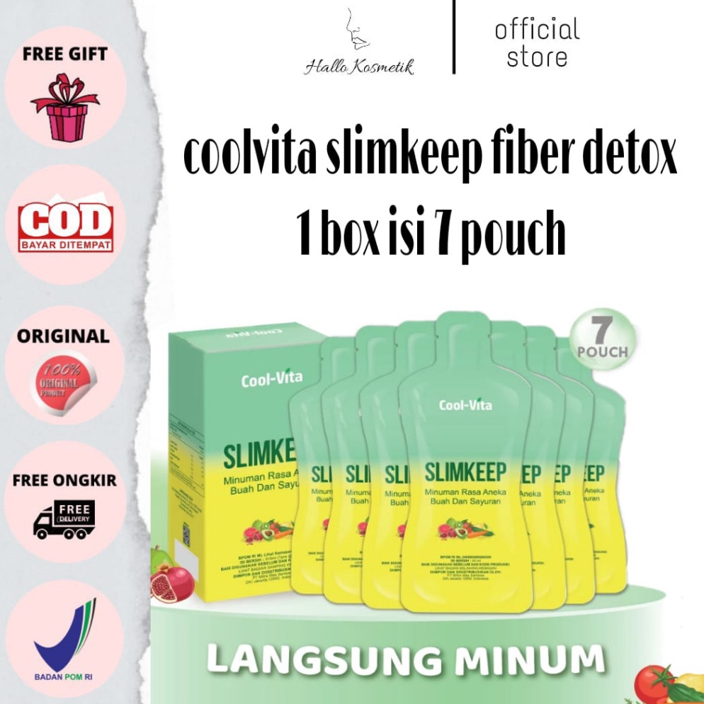 

[♙N32/] Coolvita Slimkeep Fiber Detox Drink Minuman Ekstrak Buah Dan Sayuran 1box isi 7 Pouch Order lagi