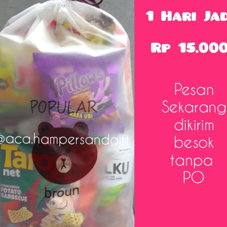 

modelTipe UXP556 Snack ulang tahun anak murah / paket hampers anak murah / paket Snack ulang tahun anak