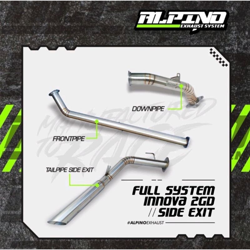 KNALPOT FULLSYSTEM INNOVA REBORN 2GD SIDE EXIT ALPINO