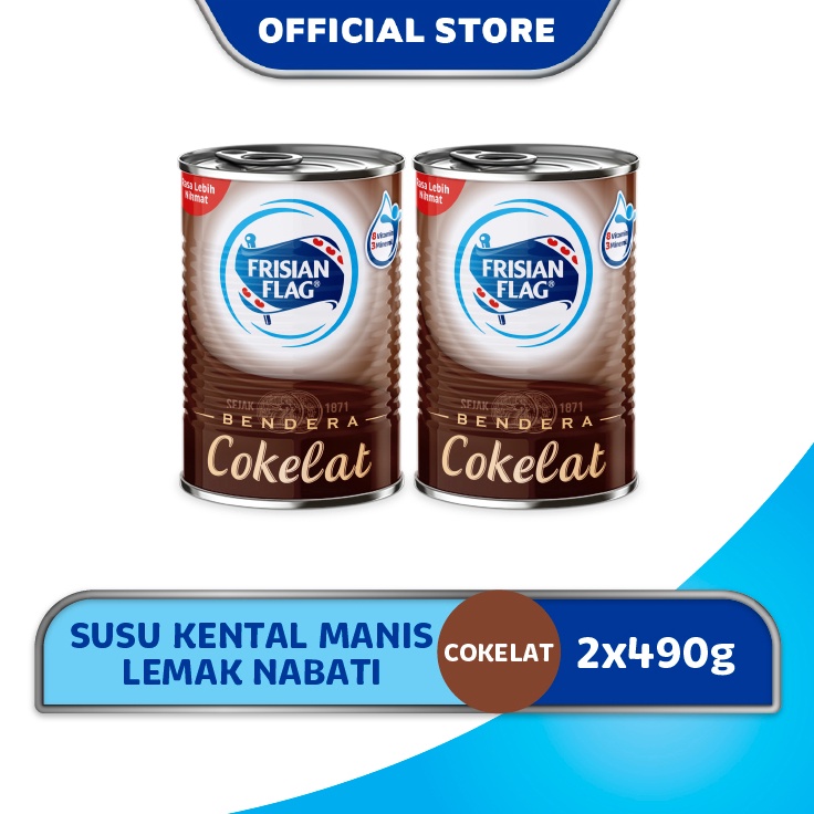 

[✰K85➢] Frisian Flag Kental Manis Cokelat Kaleng 490gr x2 Kualitas Oke