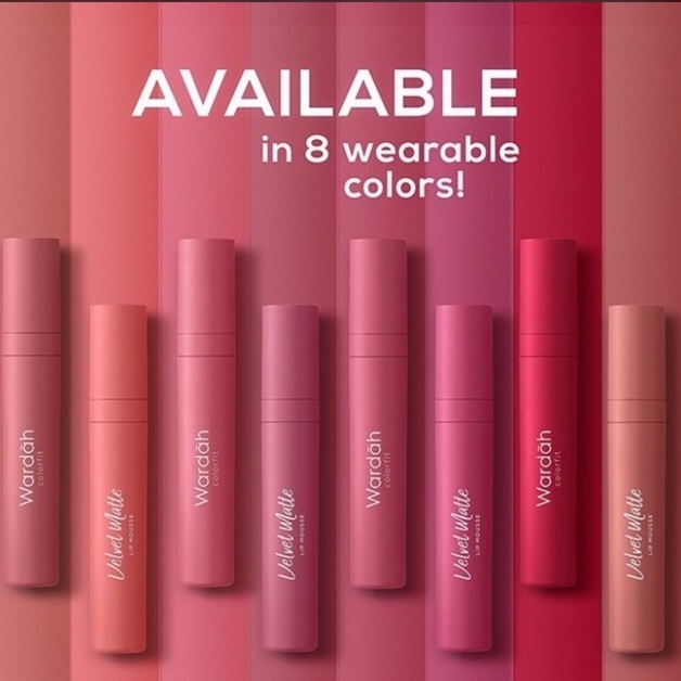92 WARDAH Velvet Lip Cream - WARDAH Colorfit Velvet Matte Lip Mousse 4g - Lipcream Lip Mouse Lipstic