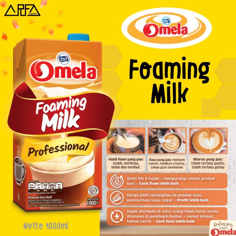 

91 Omela Foaming Milk 1 liter - Fresh Milk ☋Serba Murah