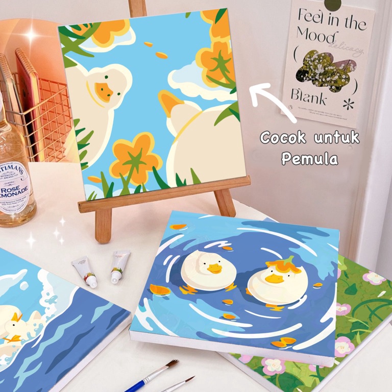 

JJPFU Paint by Numbers KIT - Duck Series 20x20cm - Painting KIT Ready Stock