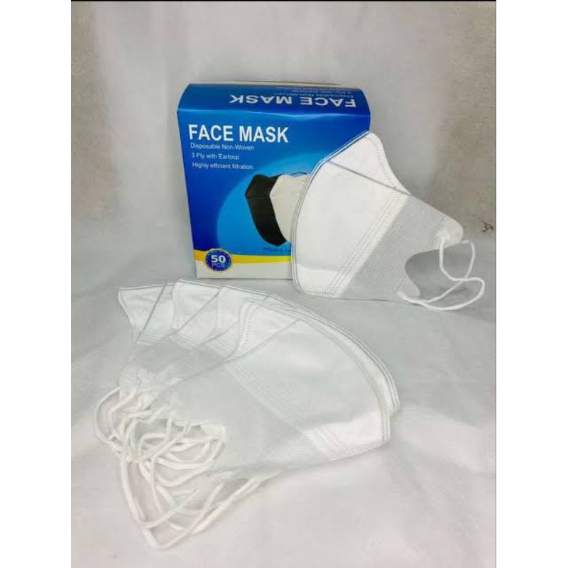 Masker facemask putih 1 Koli isi 50 pcs