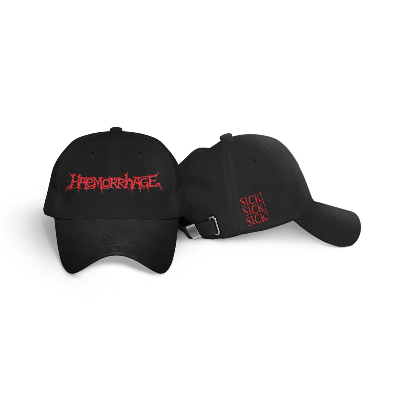 HAEMORRHAGE Emetic cult topi metal hitam - POLO CUP ORIGINAL