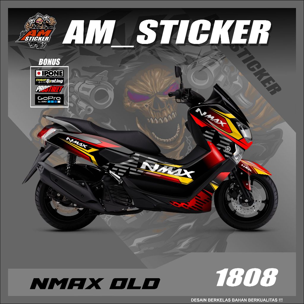 decal nmax old stiker nmax full body lis variasi racing decal nmax merah stiker decal custom stiker 
