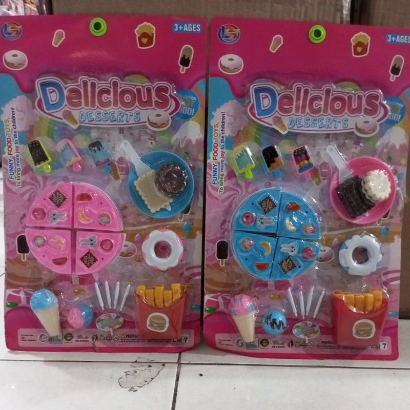 Mainan aneka makanan penutup/delicious desserts press LM 7