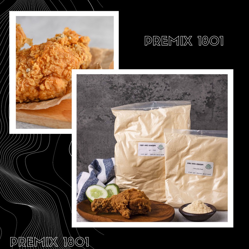 

97 Tepung biang fried chicken / Premix 1801 / Tepung Super / 1 kg / Rasa Bintang 5 Baru ⌒O⌒