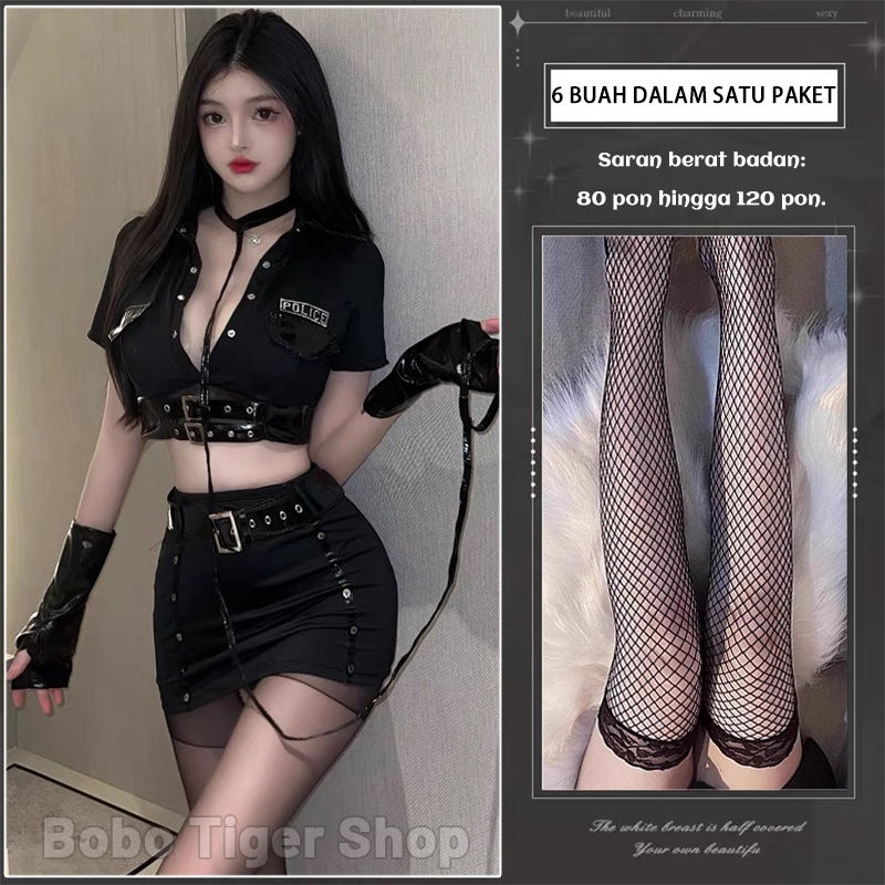 Baju Cosplay Police, Lingerie Costume Polisi Wanita / Baju Sexy Kostum Polisi / Lingerie Kostum Sera