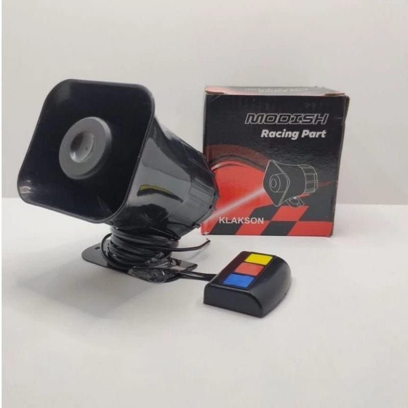 Klakson Toa Motor Mobil 3 Tombol Suara Model Bulat Kotak Modish