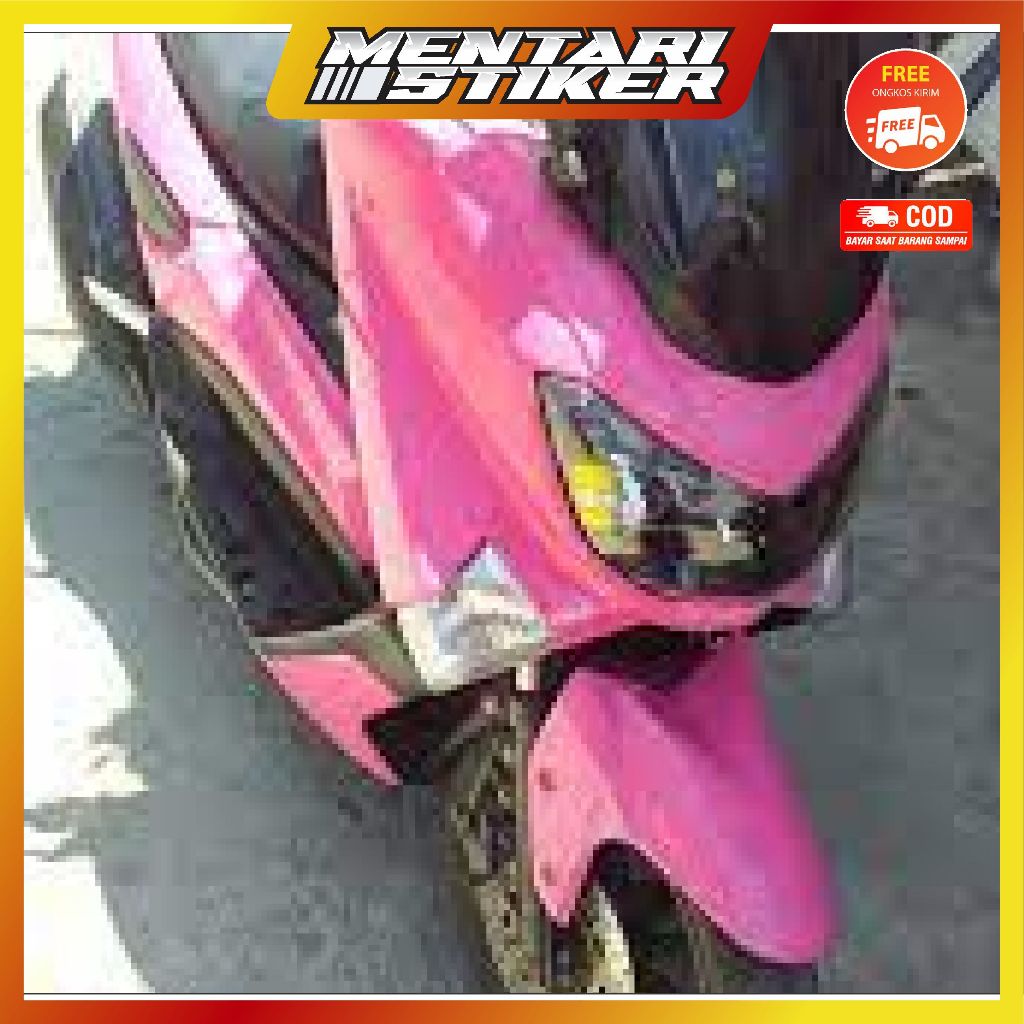 Stiker skotlet pink glossy stiker pink muda glosy skotlet motor