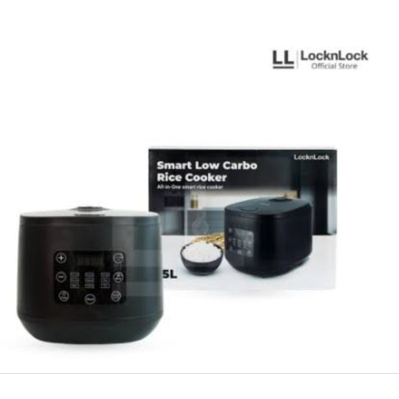 LocknLock Smart Low Carbo Rice Cooker 5L - EJR353BLK